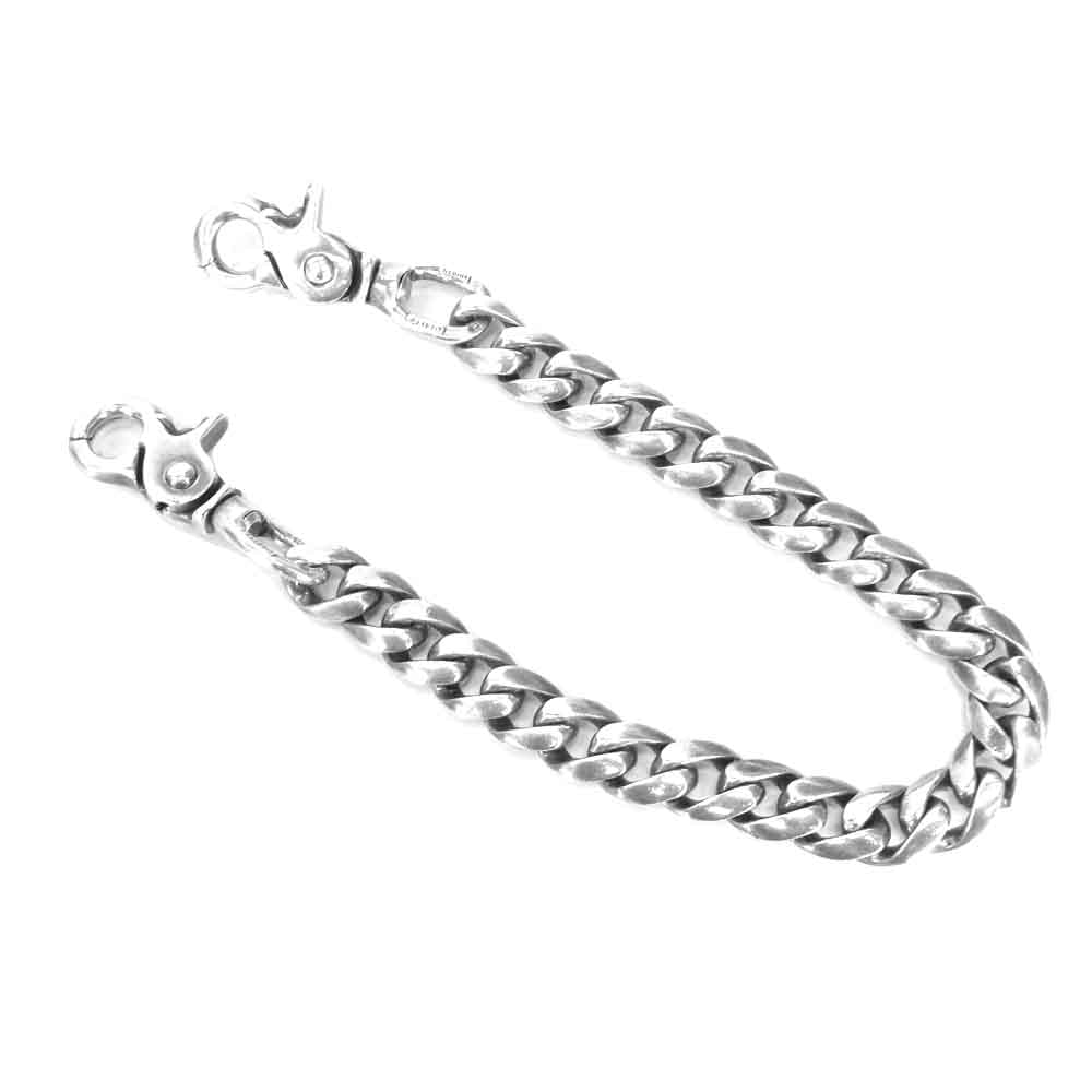 CHROME HEARTS クロムハーツ（原本無） 2クリップ ショート クラシック リンク ウォレットチェーン シルバー系 約41cm【中古】