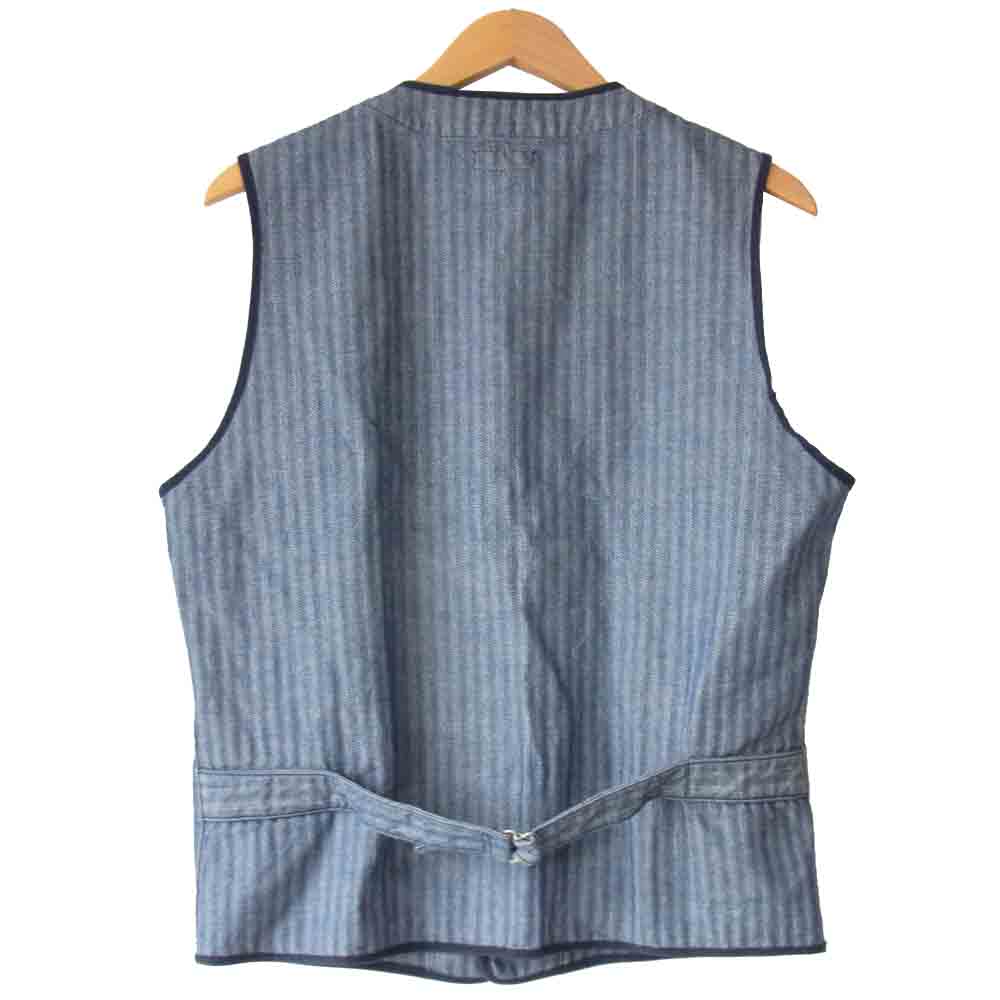 JELADO ジェラード Sqund VEST スクワッド ベスト インディゴ ヘリンボーン インディゴブルー系 40【中古】