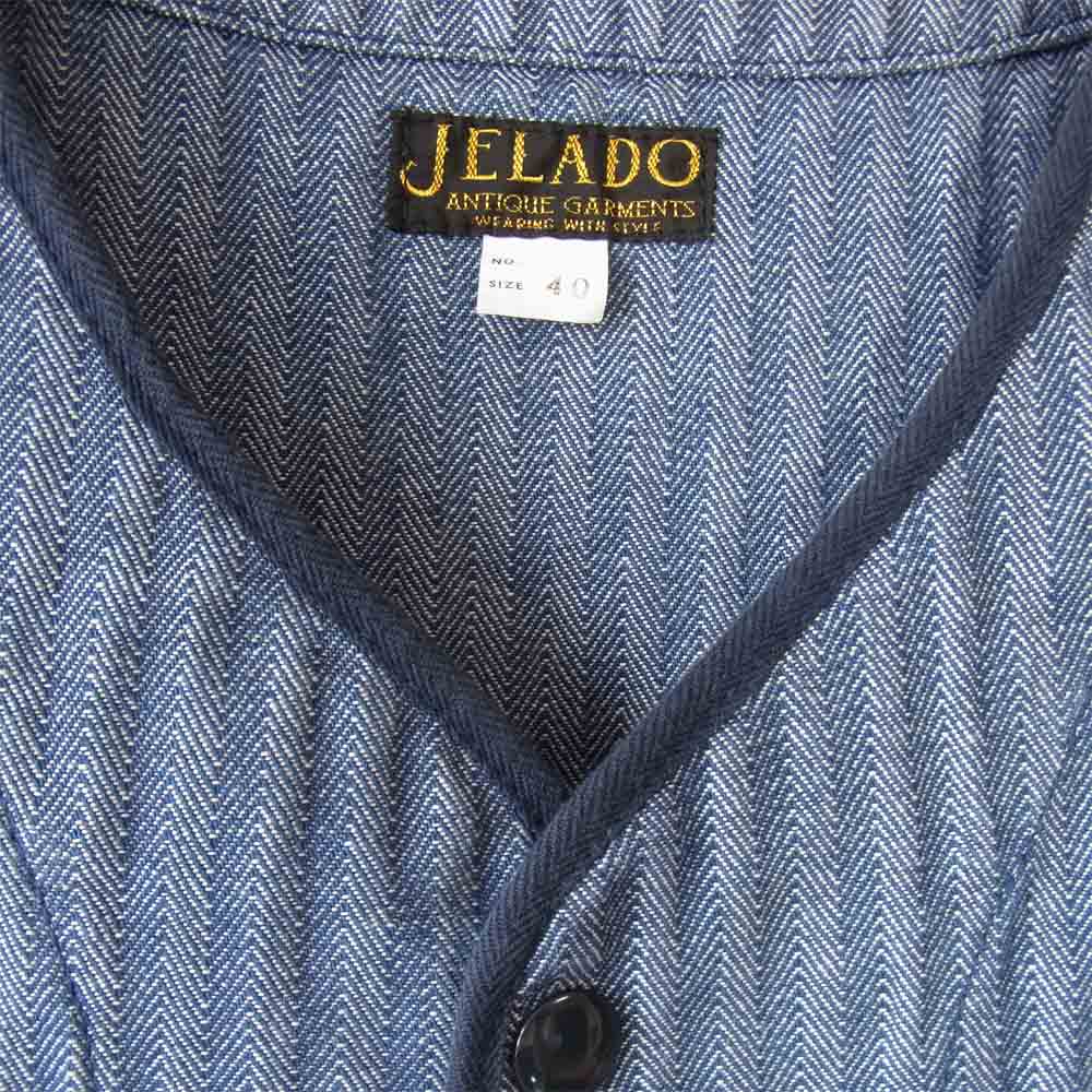 JELADO ジェラード Sqund VEST スクワッド ベスト インディゴ ヘリンボーン インディゴブルー系 40【中古】