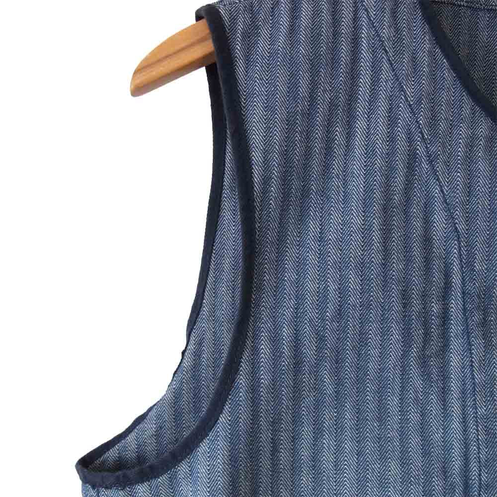 JELADO ジェラード Sqund VEST スクワッド ベスト インディゴ ヘリンボーン インディゴブルー系 40【中古】