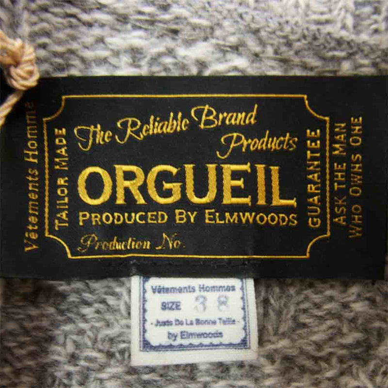 ORGUEIL オルゲイユ OR-4123 TURTLENECK SWEATER タートルネック セーター グレー系 38【美品】【中古】