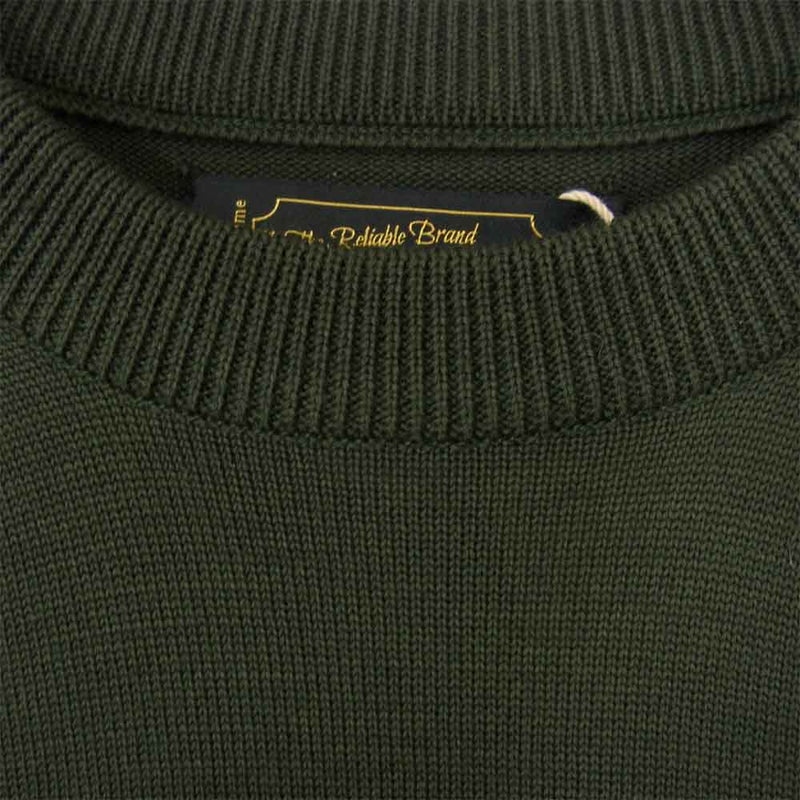 ORGUEIL オルゲイユ OR-9047 Knit Long Sleeve ニット ロングスリーブ セーター グリーン系 38【美品】【中古】