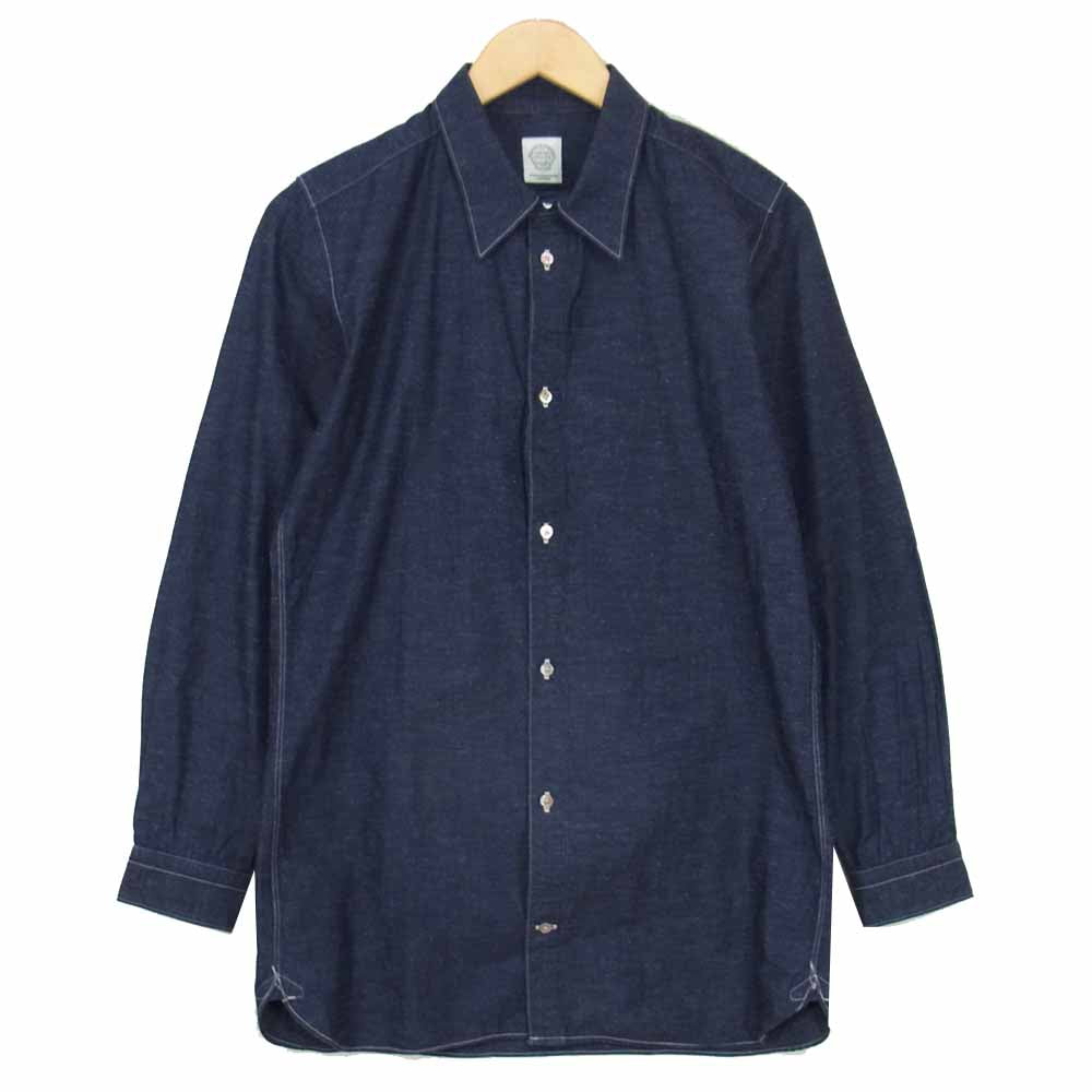 ORGUEIL オルゲイユ OR-5025R Dress Shirt シャンブレー ドレス シャツ インディゴブルー系 36【美品】【中古】