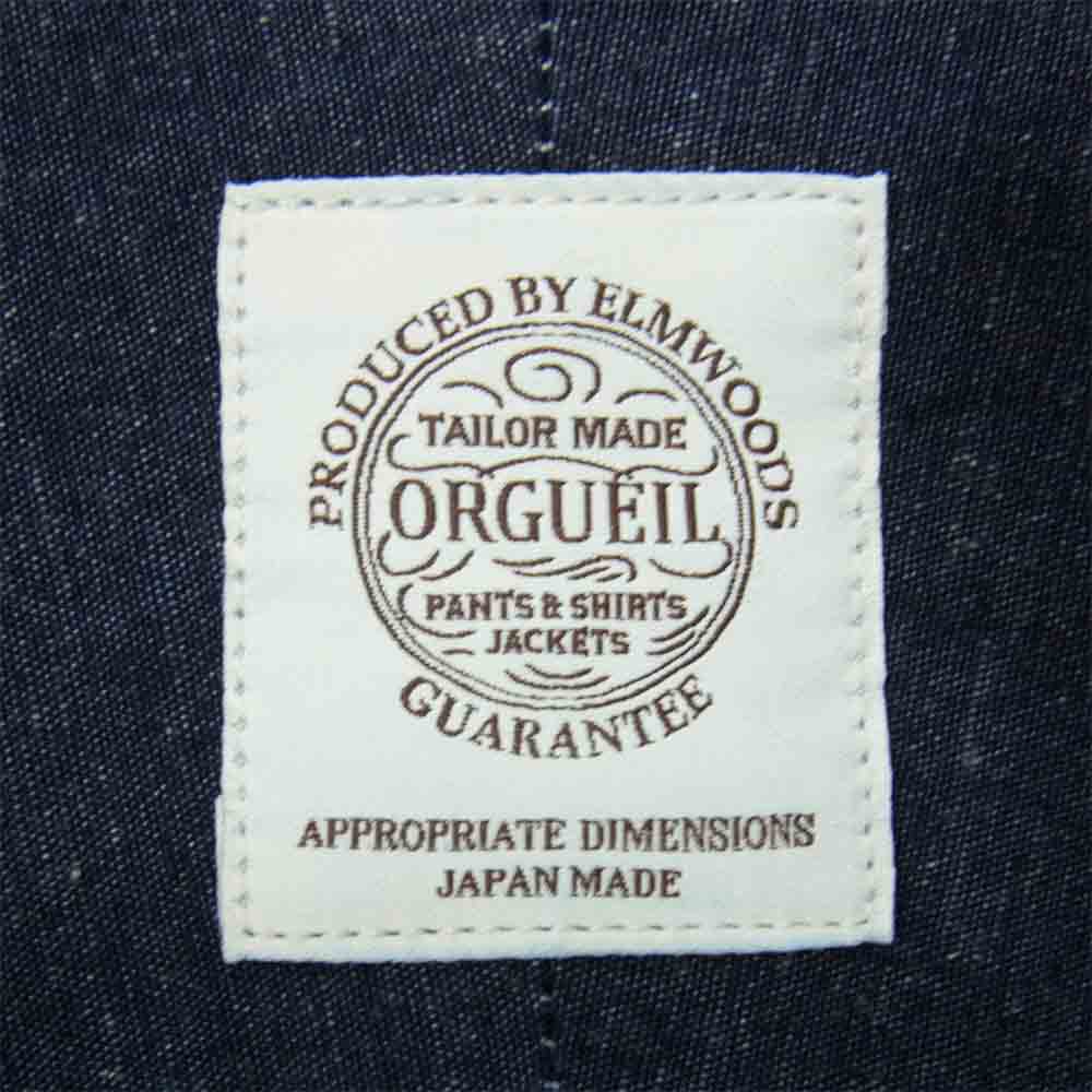 ORGUEIL オルゲイユ OR-5025R Dress Shirt シャンブレー ドレス シャツ インディゴブルー系 36【美品】【中古】