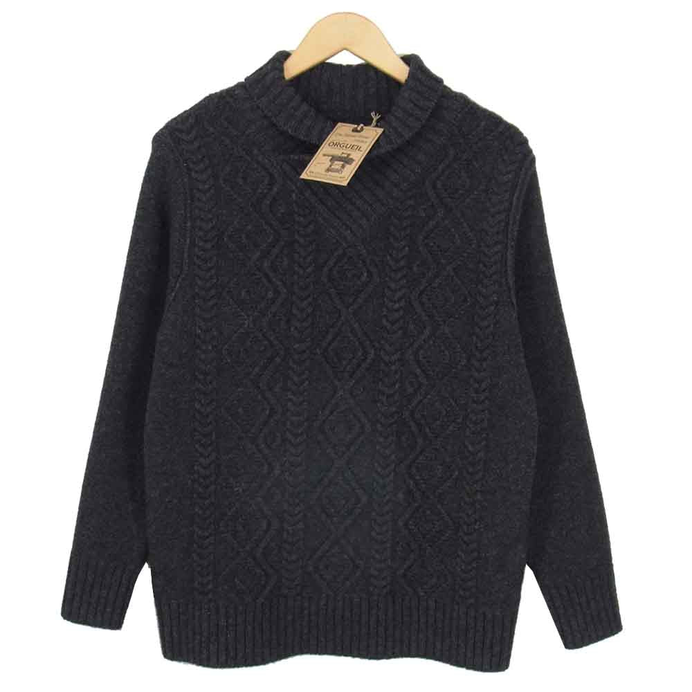 ORGUEIL オルゲイユ OR-4172 Pullover Knit プルオーバー ニット セーター グレー系 38【美品】【中古】