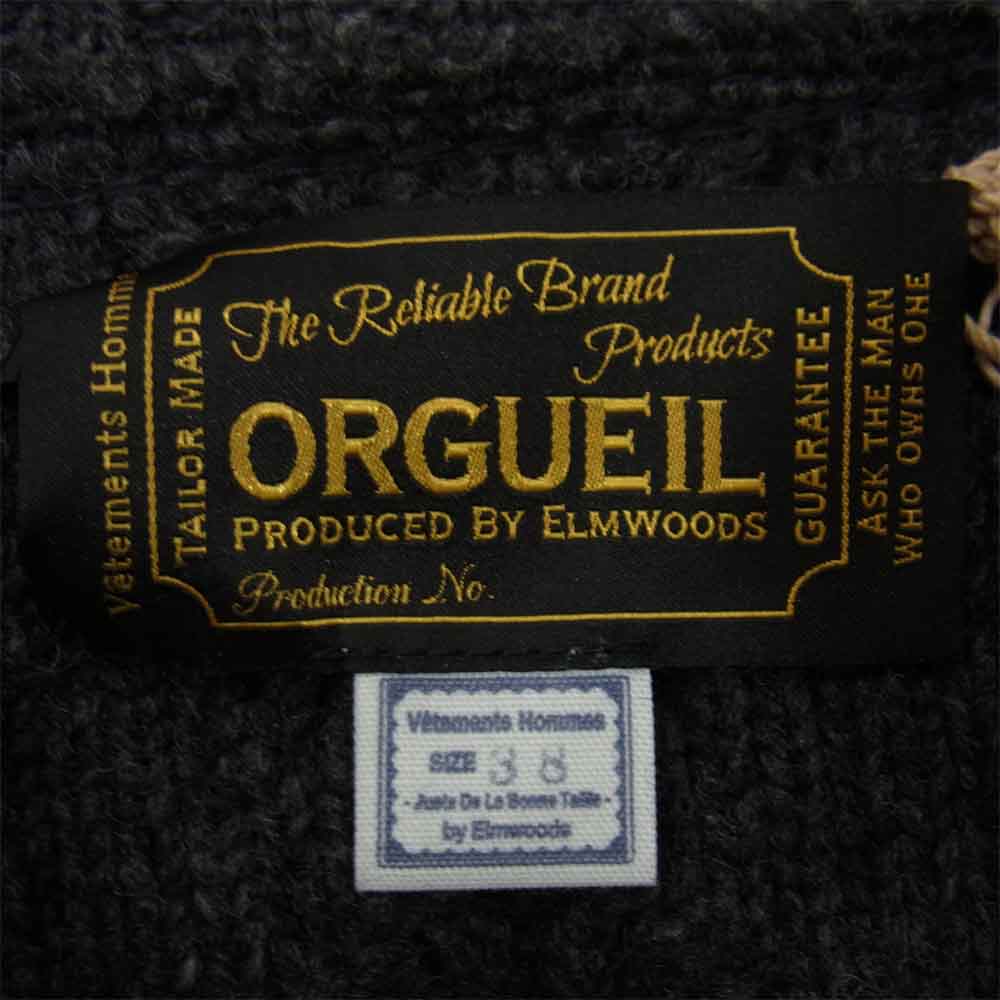 ORGUEIL オルゲイユ OR-4172 Pullover Knit プルオーバー ニット セーター グレー系 38【美品】【中古】