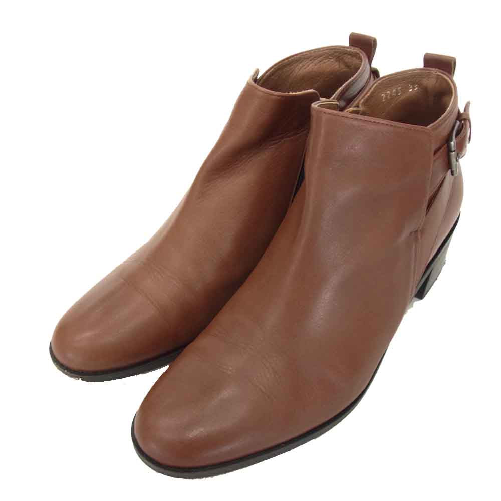 MARGARET HOWELL マーガレットハウエル 2245 ベルト付き ショート ブーツ ブラウン系 23.0cm【中古】