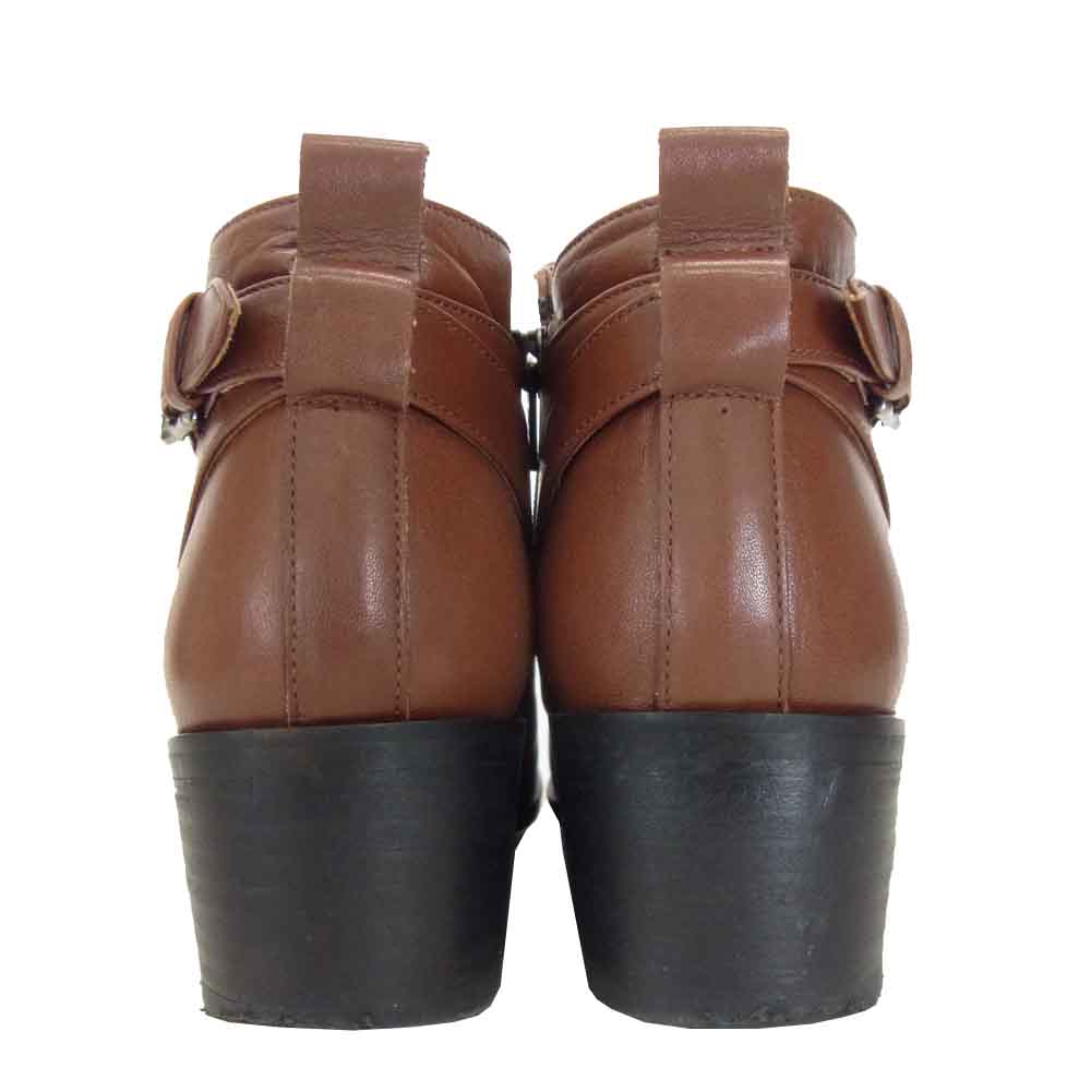 MARGARET HOWELL マーガレットハウエル 2245 ベルト付き ショート ブーツ ブラウン系 23.0cm【中古】