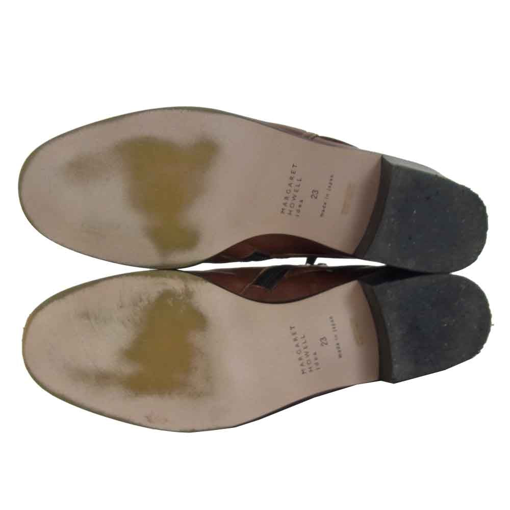 MARGARET HOWELL マーガレットハウエル 2245 ベルト付き ショート ブーツ ブラウン系 23.0cm【中古】