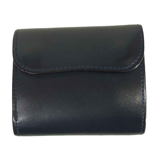 WILDSWANS ワイルドスワンズ ENO イーノ イングリッシュ ブライドル 3つ折り財布 ネイビー系【美品】【中古】