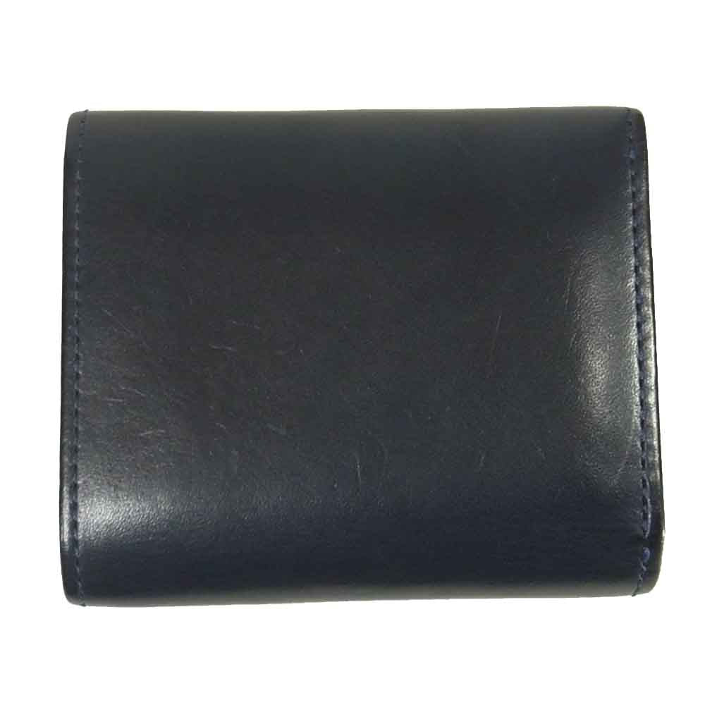 WILDSWANS ワイルドスワンズ ENO イーノ イングリッシュ ブライドル 3つ折り財布 ネイビー系【美品】【中古】