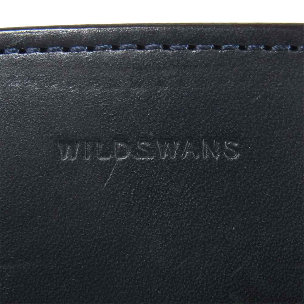 WILDSWANS ワイルドスワンズ ENO イーノ イングリッシュ ブライドル 3つ折り財布 ネイビー系【美品】【中古】
