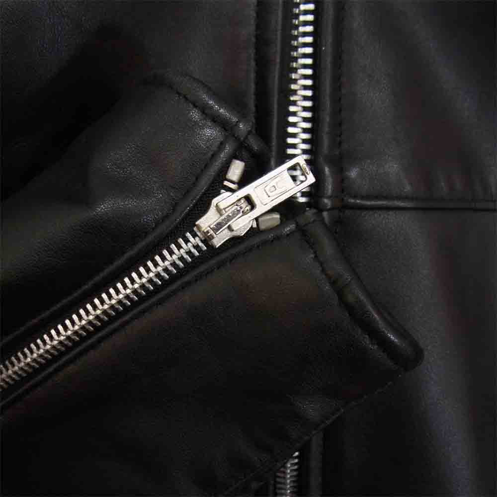 トリプルシックス LJM-9TF 英国製 タイトフィット センタージップ レザー ライダース ジャケット ブラック系 40【美品】【中古】