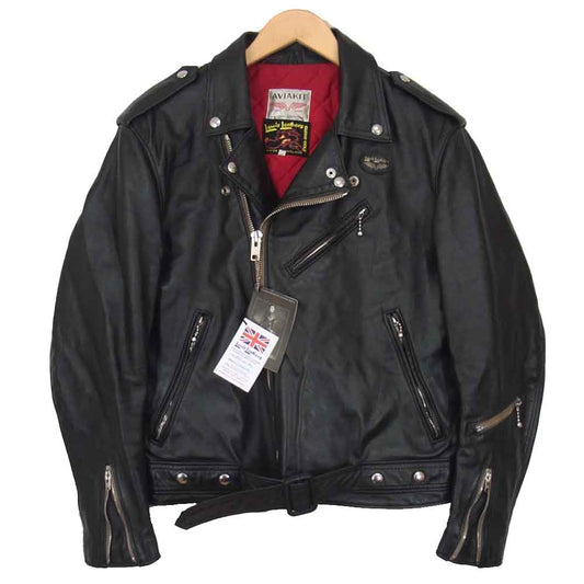 Lewis Leathers ルイスレザー × GUITAR WOLF ギターウルフ 723 MEMPHIS メンフィス ホースレザー ライダース ジャケット ブラック系 40【中古】