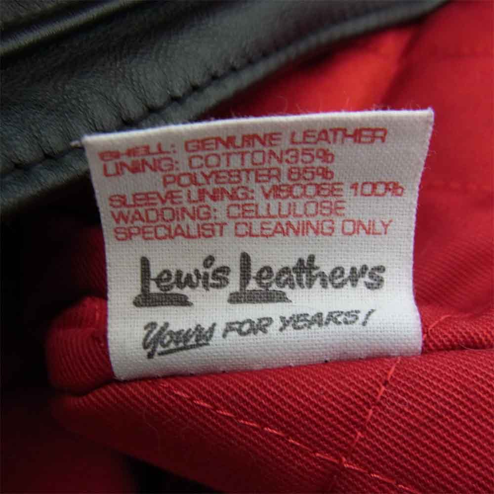 Lewis Leathers ルイスレザー × GUITAR WOLF ギターウルフ 723 MEMPHIS メンフィス ホースレザー ライダース ジャケット ブラック系 40【中古】