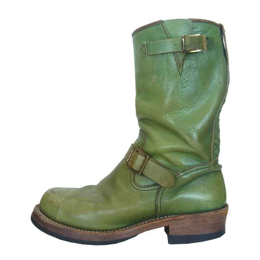 MADE IN GM JAPAN メイドインジーエムジャパン チバユウスケ モデル エンジニア ブーツ モスグリーン系 10【中古】