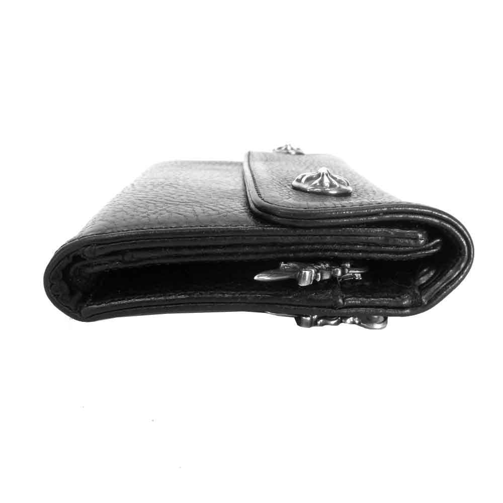 CHROME HEARTS クロムハーツ（原本無） WAVE WALLET ウェーブ ウォレット ブラック系【中古】