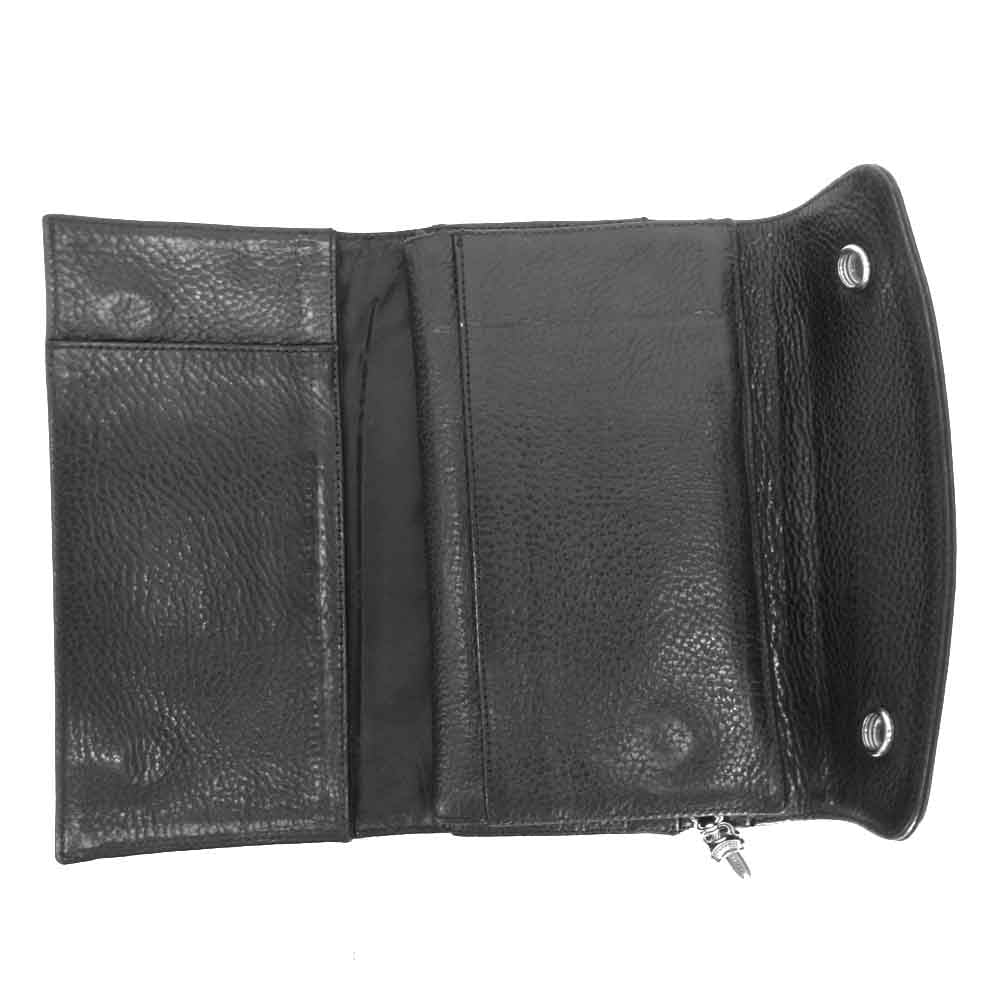 CHROME HEARTS クロムハーツ（原本無） WAVE WALLET ウェーブ ウォレット ブラック系【中古】