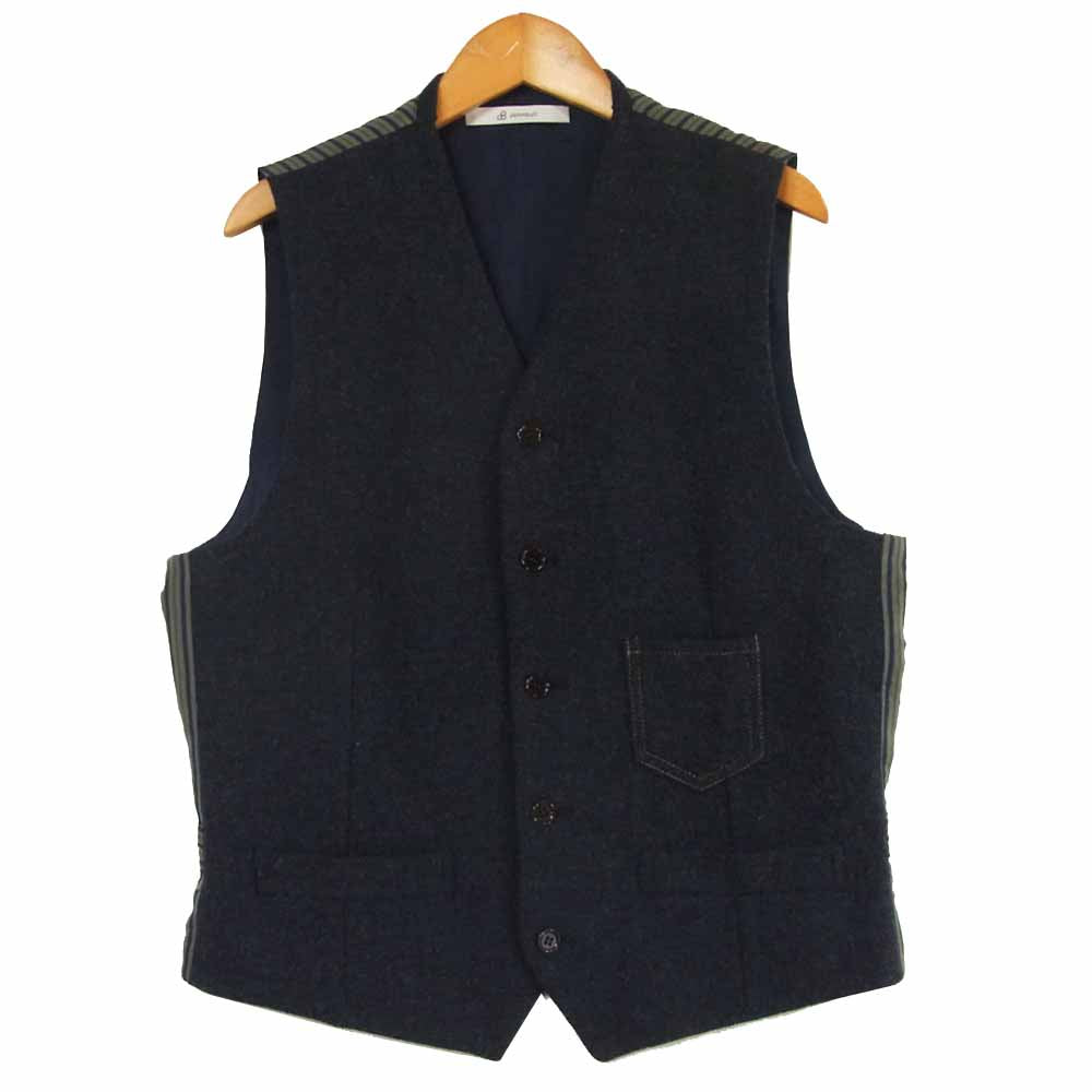 Johnbull ジョンブル J2043 切替 ジレ ベスト ネイビー系 M【中古】