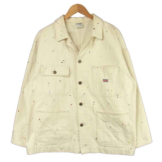 BIG MAC ビッグマック 201-1505 ペイント カバーオール ジャケット コットン 中国製 オフホワイト系 M【中古】