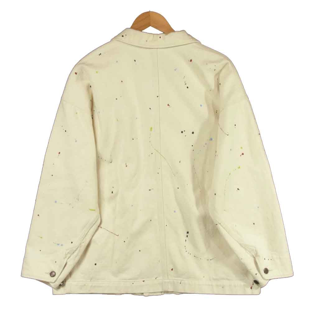 BIG MAC ビッグマック 201-1505 ペイント カバーオール ジャケット コットン 中国製 オフホワイト系 M【中古】
