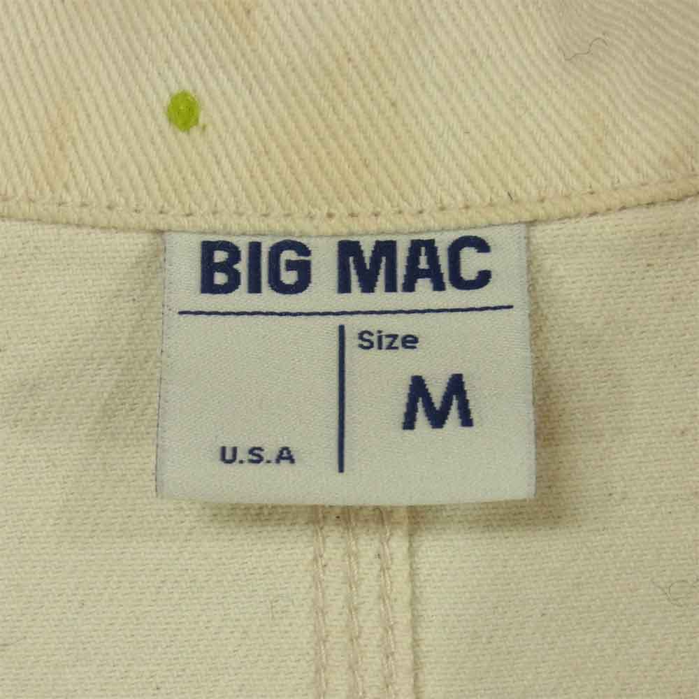 BIG MAC ビッグマック 201-1505 ペイント カバーオール ジャケット コットン 中国製 オフホワイト系 M【中古】