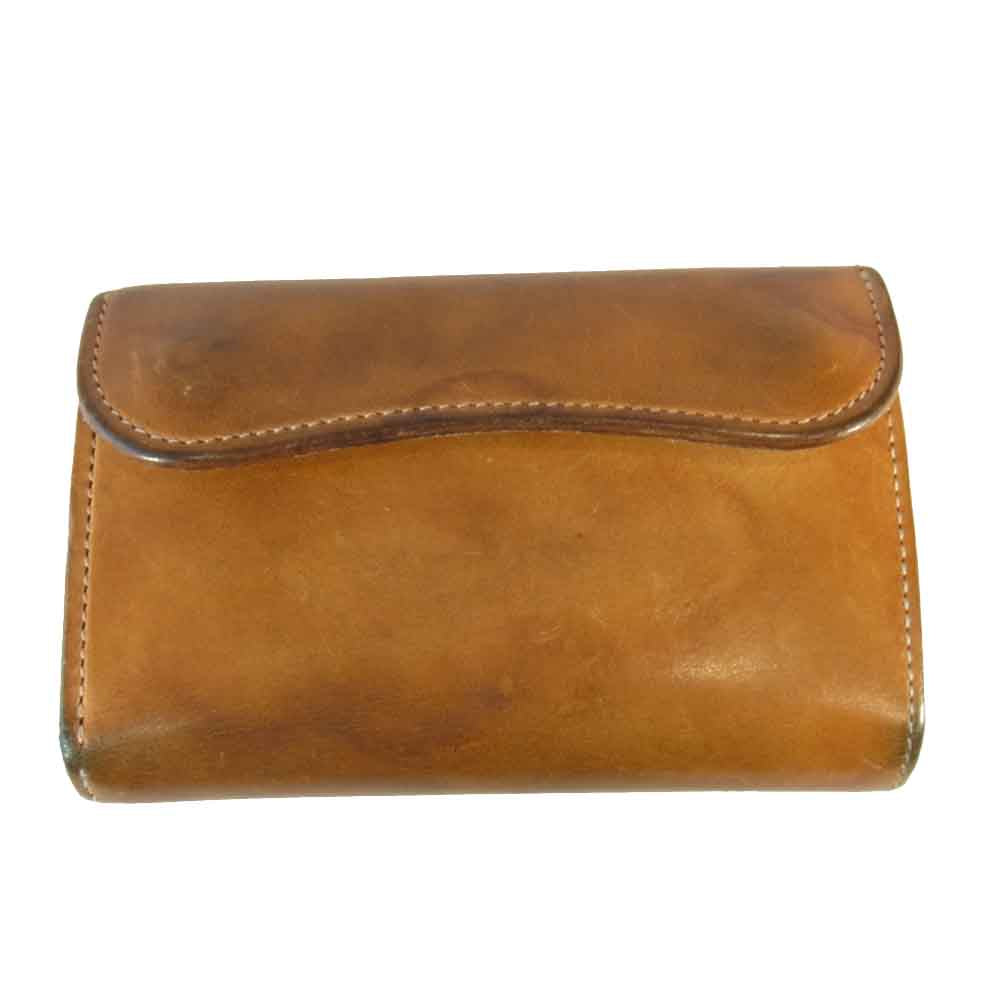 WILDSWANS ワイルドスワンズ byrne バーン ナチュラル レザー ウォレット ベージュ系【中古】