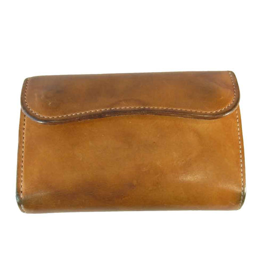 WILDSWANS ワイルドスワンズ byrne バーン ナチュラル レザー ウォレット ベージュ系【中古】