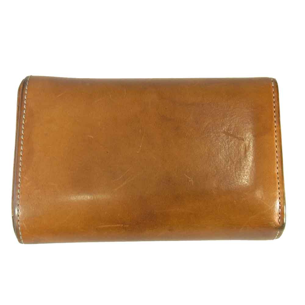 WILDSWANS ワイルドスワンズ byrne バーン ナチュラル レザー ウォレット ベージュ系【中古】