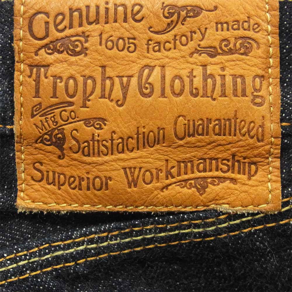 トロフィークロージング 1608 W KNEE NARROW DIRT DENIM 14.5oz セルビッチ デニム パンツ インディゴブルー系 28【中古】