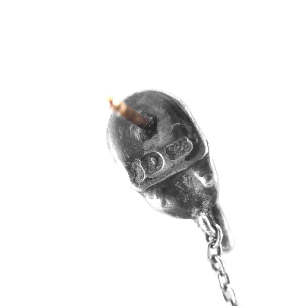 Justin Davis ジャスティンデイビス SEJ408 ギャラ付 TONGUE TWISTER タン ツイスター スカル ピアス シルバー系【中古】