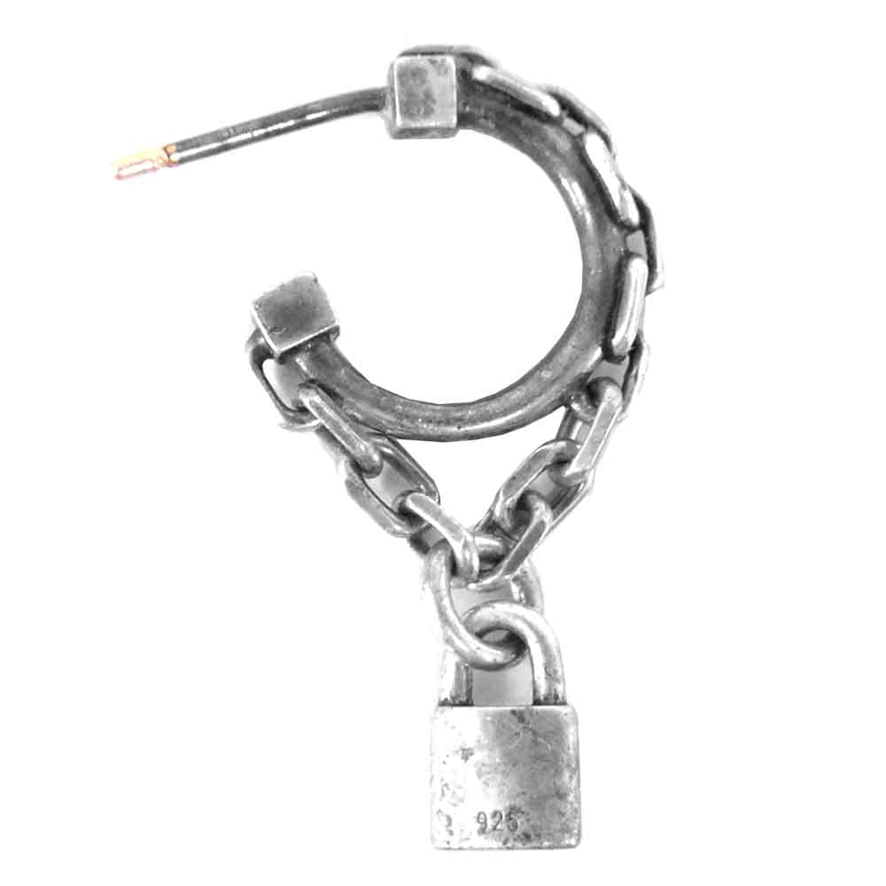 Justin Davis ジャスティンデイビス RITCHIE with LOCK リッチー ウィズ ロック 南京錠 鍵 ピアス シルバー系【中古】