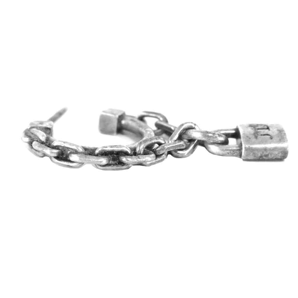 Justin Davis ジャスティンデイビス RITCHIE with LOCK リッチー ウィズ ロック 南京錠 鍵 ピアス シルバー系【中古】