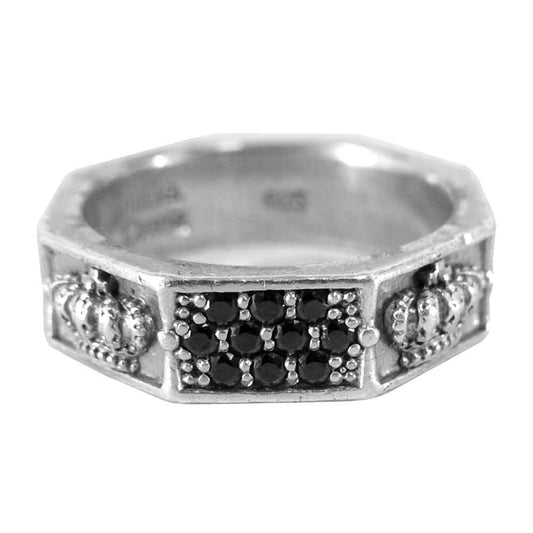 Justin Davis ジャスティンデイビス SRJ322 ギャラ付 DEBONAIR Ring デボネア リング シルバー系 9号【中古】