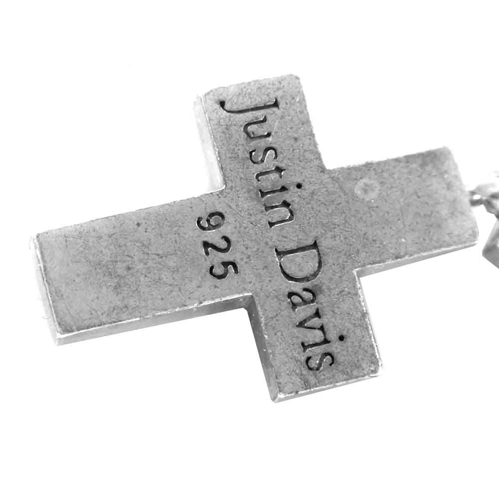 Justin Davis ジャスティンデイビス SEJ120 Classical クラシカル クロス ピアス シルバー系【中古】