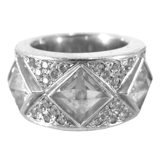 Justin Davis ジャスティンデイビス SRJ541 ギャラ付 Rotten Ring ロットン リング シルバー系 12～13号程度【中古】