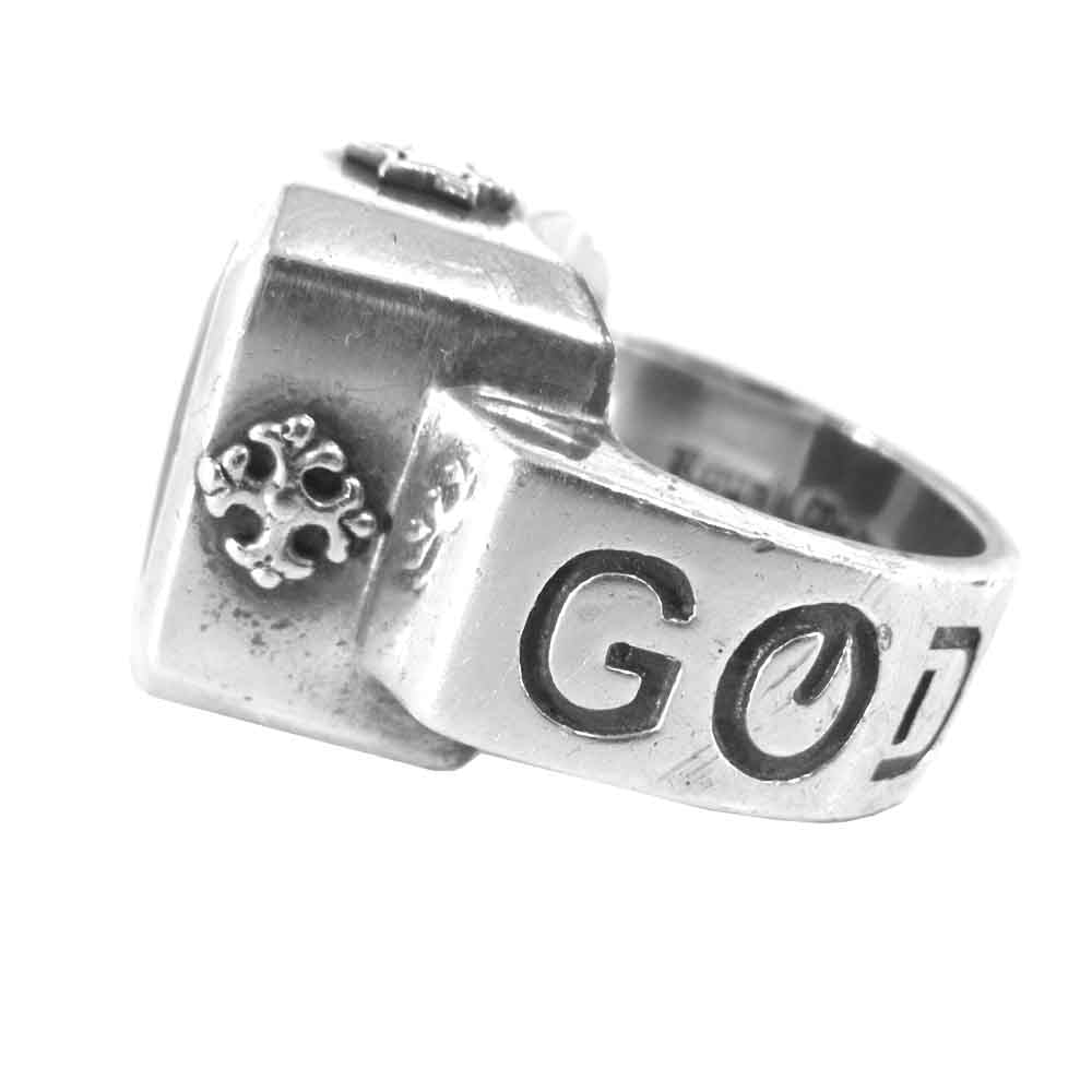 ROYAL ORDER ロイヤルオーダー SR118 GOD SQUARE RING ゴッド スクエア リング シルバー系 19号程度【中古】