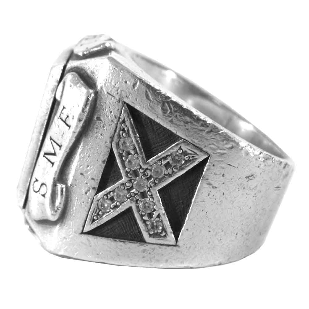 Justin Davis ジャスティンデイビス SRJ504 S.E.X RING リング 指輪 シルバー系 18号程度【中古】