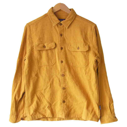 patagonia パタゴニア 16年製 54130 L/S Fjord Flannel Shirt フィヨルド フランネル シャツ イエロー系 S【中古】