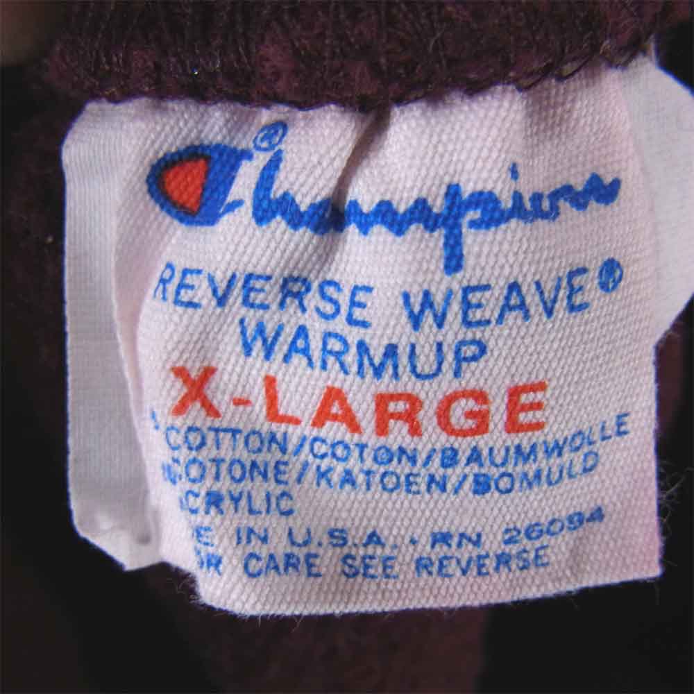 Champion チャンピオン ヴィンテージ オリジナル 80s トリコタグ スウェット パンツ エンジ系 XL【中古】