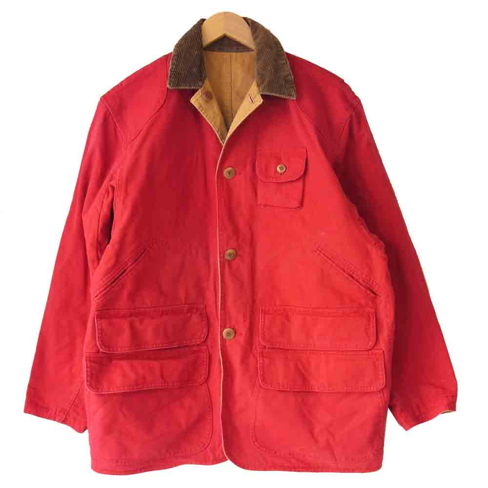 RALPH LAUREN ラルフローレン COUNTRY カントリー ダック リバーシブル ハンティング ジャケット 赤×ベージュ M【中古】