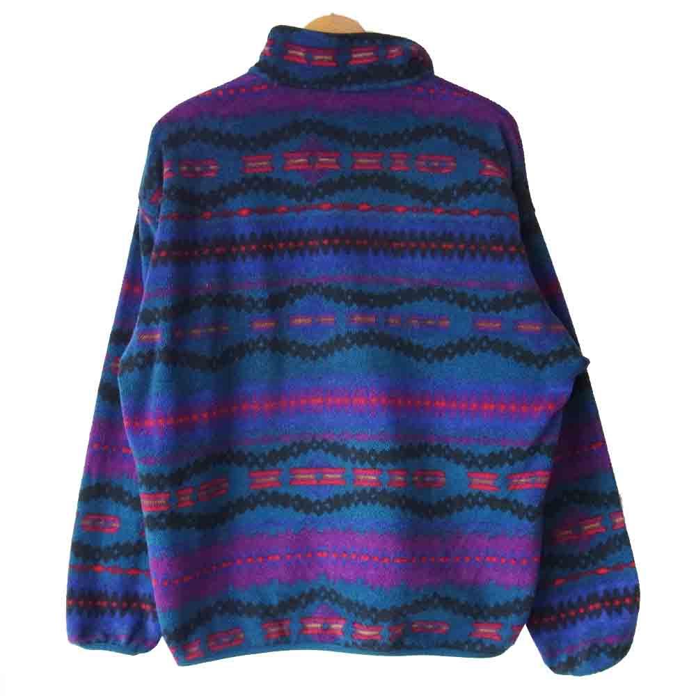 patagonia パタゴニア 25205 90s 雪無しタグ ネイティブ柄 スナップT フリース プルオーバー ジャケット マルチカラー系 L【中古】