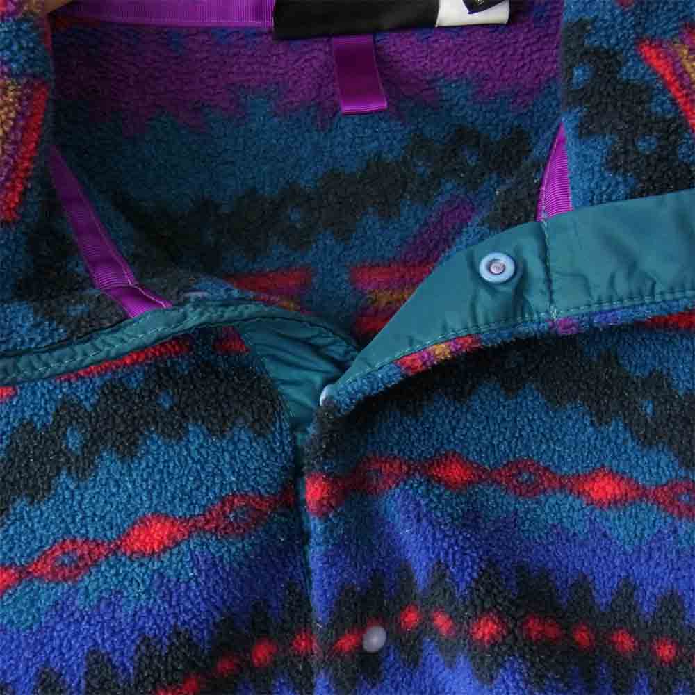 patagonia パタゴニア 25205 90s 雪無しタグ ネイティブ柄 スナップT フリース プルオーバー ジャケット マルチカラー系 L【中古】