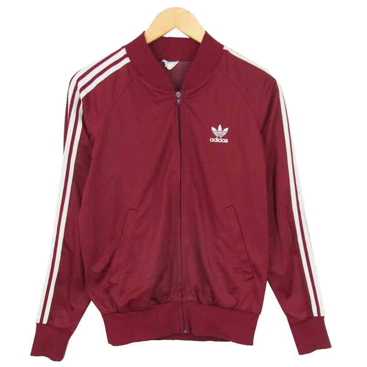 adidas アディダス ヴィンテージ オリジナル ATP OPTI ZIP JOG TOP ジャージー トラック ジャケット エンジ系 46【中古】