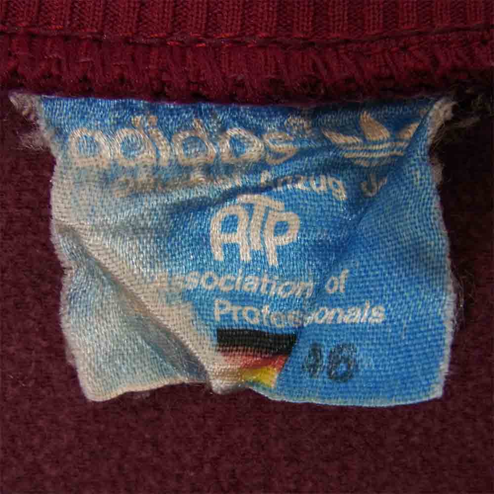 adidas アディダス ヴィンテージ オリジナル ATP OPTI ZIP JOG TOP ジャージー トラック ジャケット エンジ系 46【中古】