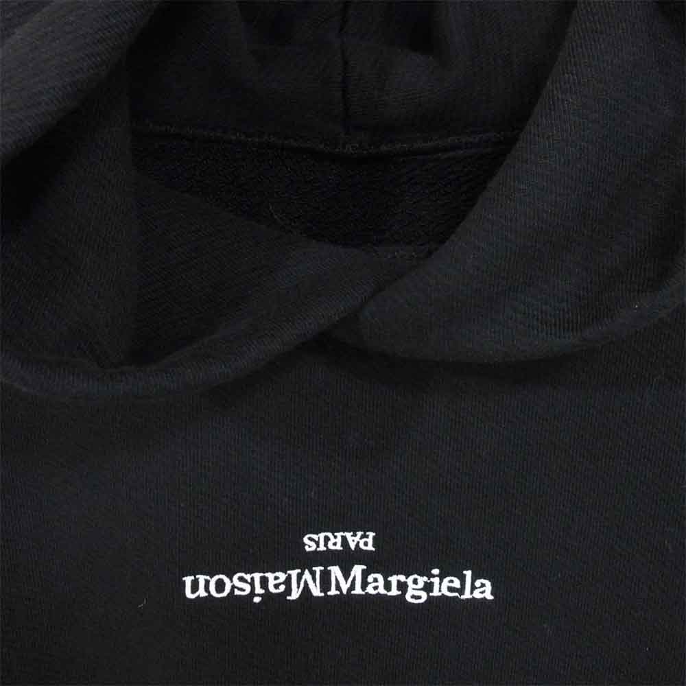 MAISON MARGIELA メゾンマルジェラ S50GU0149 20AW 反転ロゴ ステッチ オーバーサイズ プルオーバー パーカー ブラック系 48【美品】【中古】