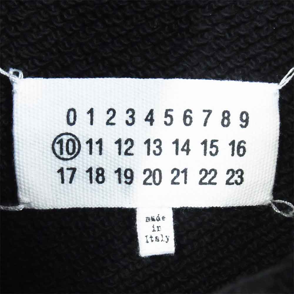 MAISON MARGIELA メゾンマルジェラ S50GU0149 20AW 反転ロゴ ステッチ オーバーサイズ プルオーバー パーカー ブラック系 48【美品】【中古】