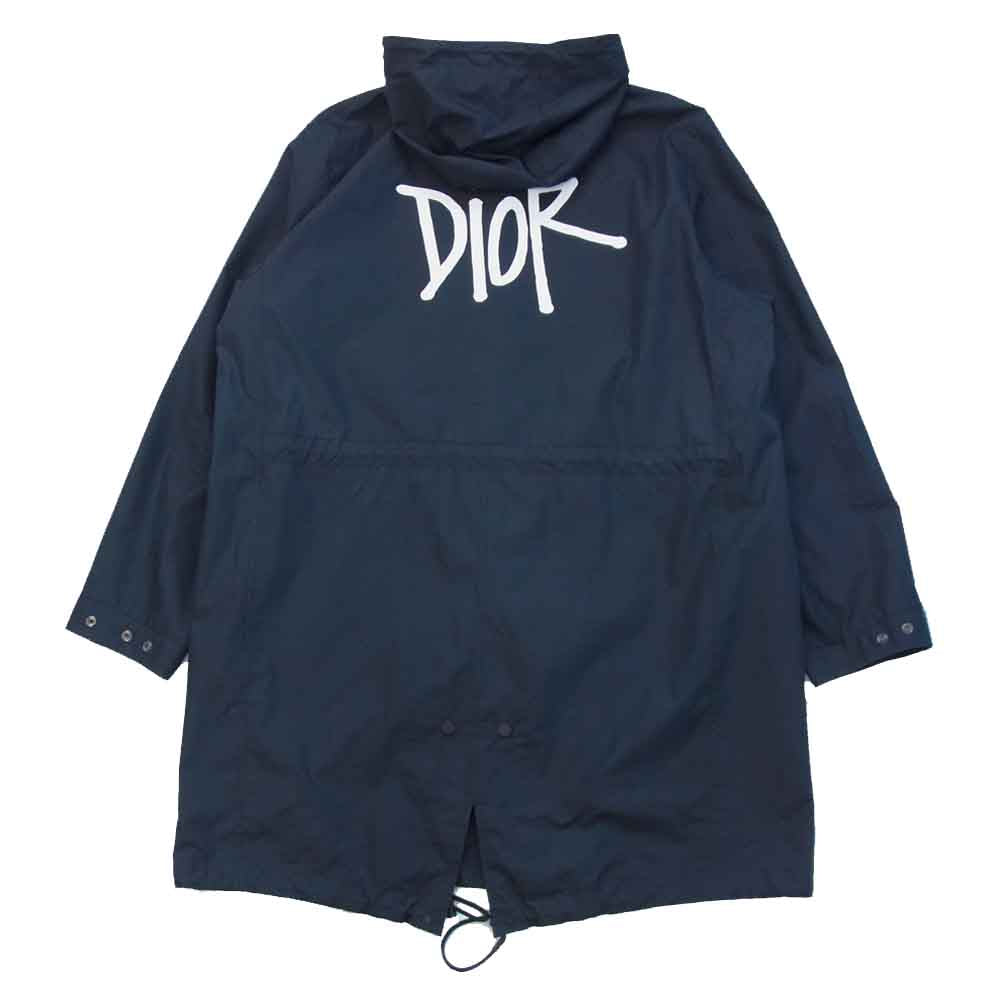 Christian Dior クリスチャンディオール 20AW 033C313A4810 ショーンストゥーシー SHAWN HOODED PARKA バックロゴ フィッシュテイル モッズコート ブラック系 48【中古】