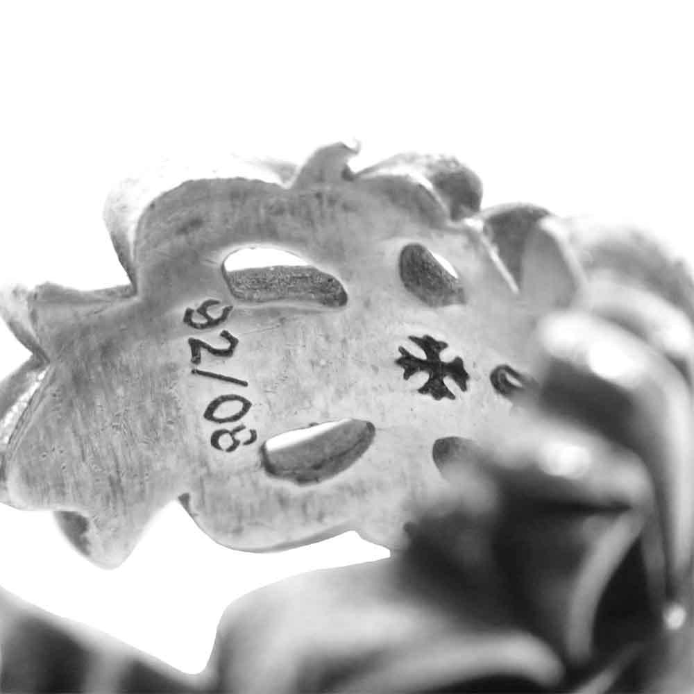 CHROME HEARTS クロムハーツ（原本無） ダブル フローラル クロス リング シルバー系【中古】
