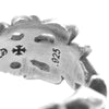 CHROME HEARTS クロムハーツ（原本無） ダブル フローラル クロス リング シルバー系【中古】
